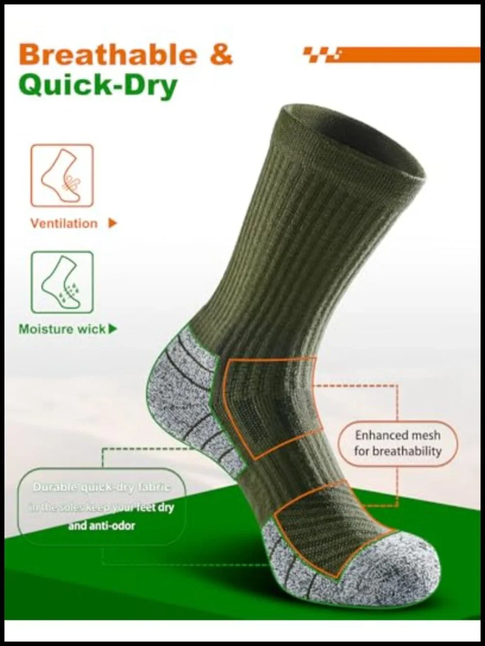 Thermal Hiking Socks for Men Women Thick Crew Winter Padded